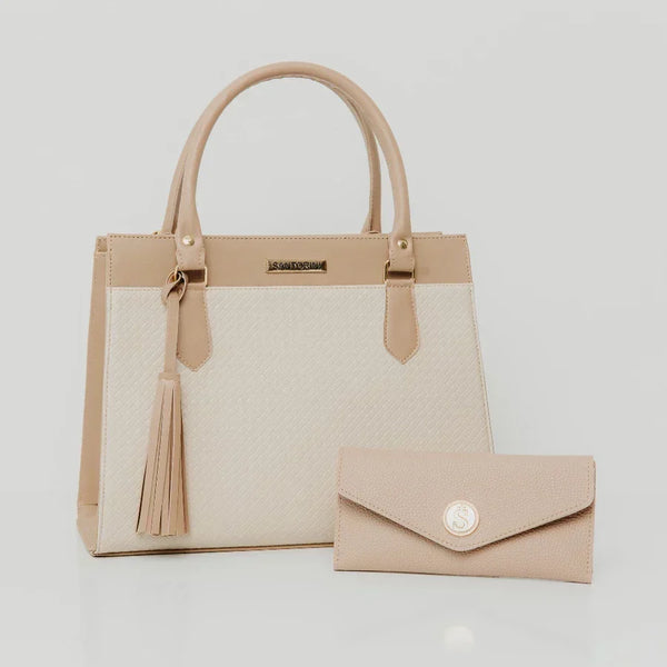 Kit Bolsa + Carteira Tiracolo Santorini Milano Louvia